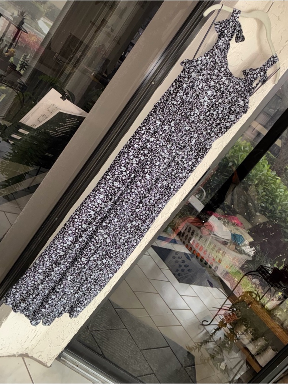 Blue Rain Black & White Floral Tie-Strap Jumpsuit - Picture 3 of 7